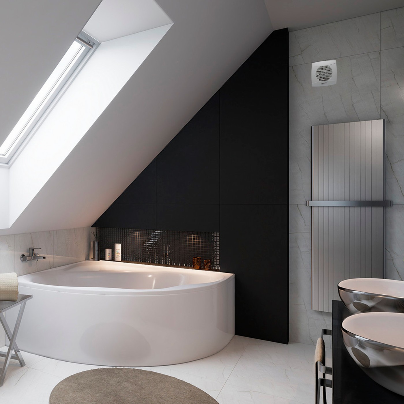 Cata UC-10 Timer Hygro White kupatilski ventilator sa tajmerom i meračem vlažnosti vazduha 01200200