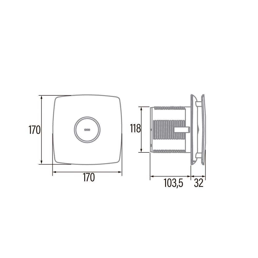 Cata X-Mart 12 Inox Timer kupatilski ventilator sa tajmerom 01051000