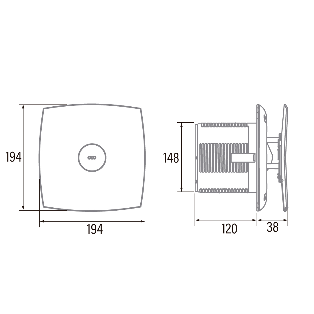 Cata X-Mart 15 Matic Inox kupatilski ventilator sa autoklapnom 01065000