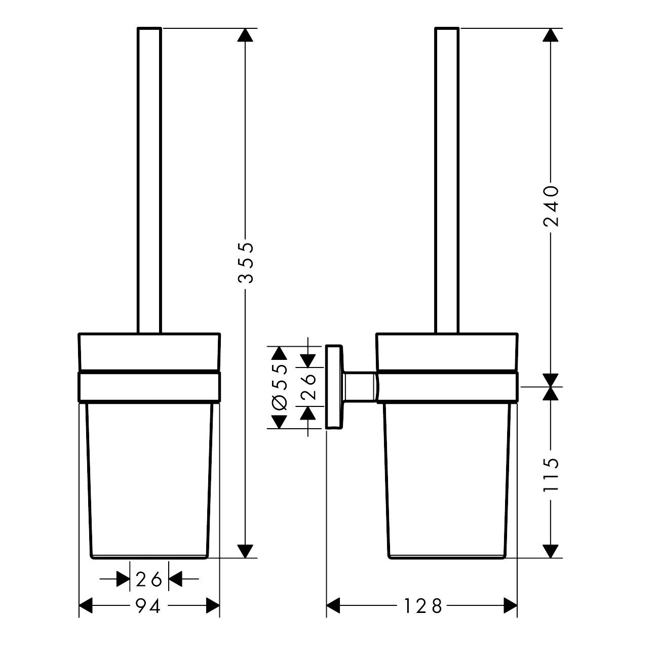 Hansgrohe Logis Universal Chrome WC četka zidna 41722000