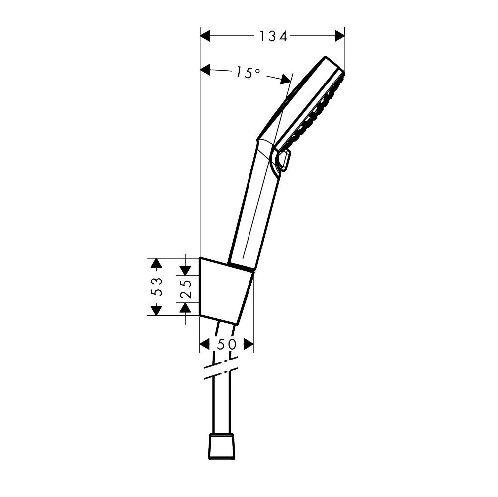 Hansgrohe Crometta 100 White/Chrome tuš set: ručni tuš sa 2 mlaza, Isiflex'B 1600 crevo za tuš i držač 26691400