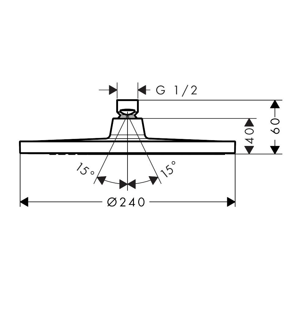 Hansgrohe Crometta S 240 Chrome nadglavni tuš 1 mlaz 26724000