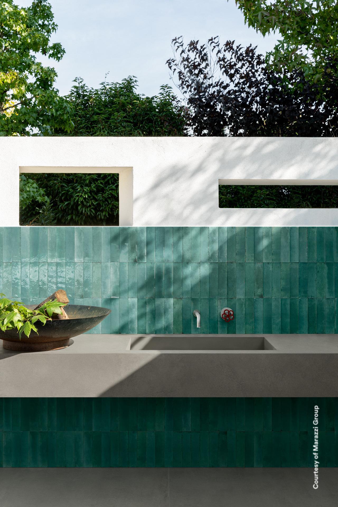 Marazzi Lume Emerald Struttura 3D Rake MP9G 6x24 14mm Lux pločica zidna sjajna sa udubljenjima 0.720 43.200