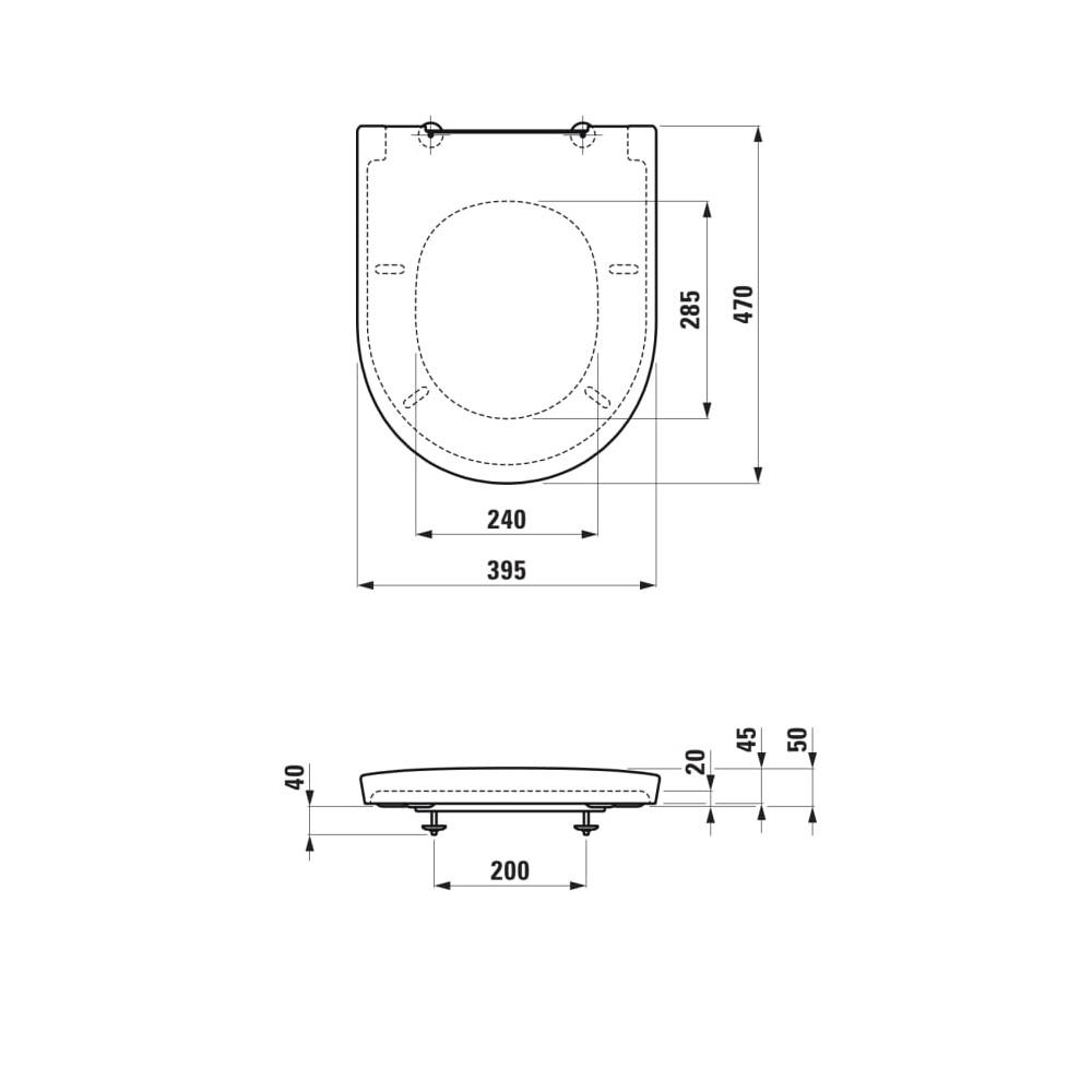 Laufen New Classic White WC daska sporospuštajuća 8.9185.1.000.000.1