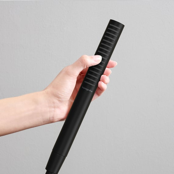 Hansgrohe Pulsify S EcoSmart+ 100 Matt Black ručni tuš sa 1 vrstom mlaza 24126670