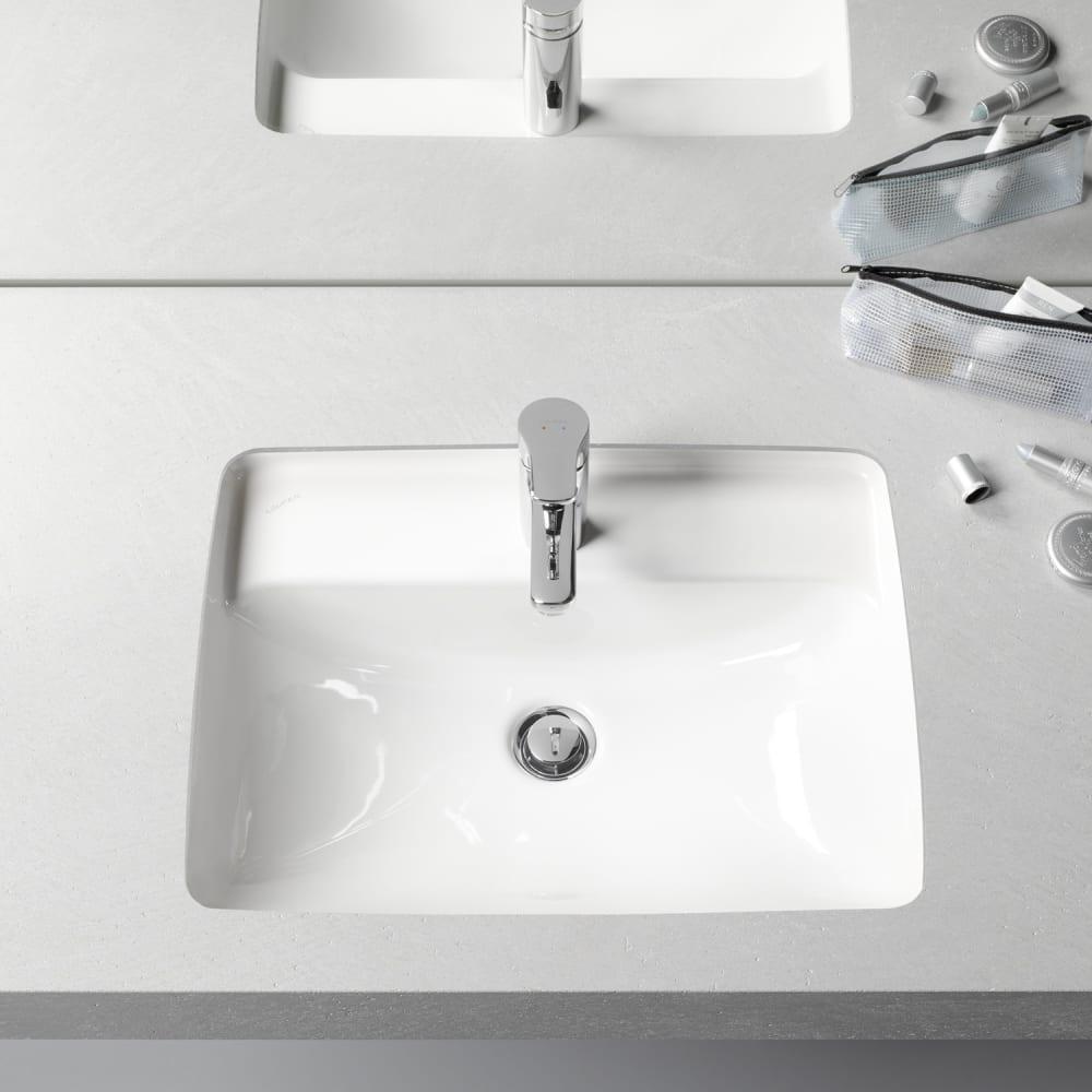 Laufen Pro S White umivaonik (lavabo) 49x36x17 podgradni sa prelivom i zaravnjenjem ispred 8.1196.6.000.109.1