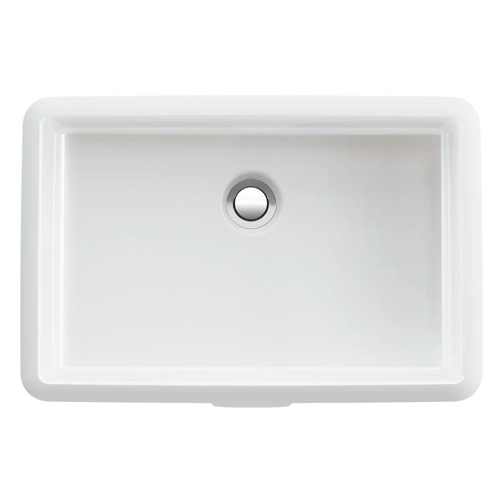 Laufen Living White umivaonik (lavabo) 54,5x36x15,5 podgradni četvrtasti bez rupe za bateriju 8.1243.0.000.109.1
