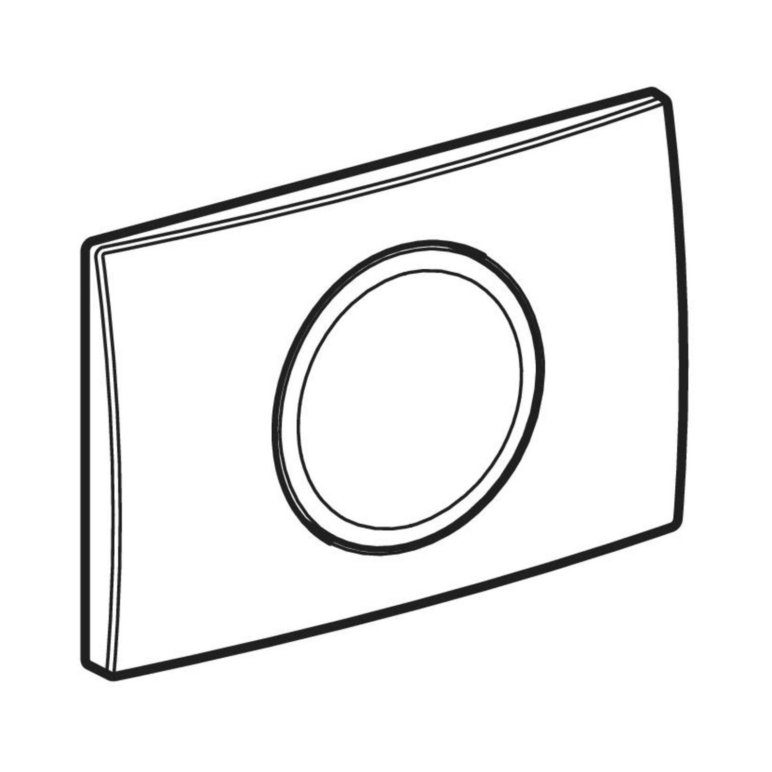 Geberit Delta15 Gloss Chrome taster za ugradne vodokotliće jednokoličinski okrugli 115.109.21.1