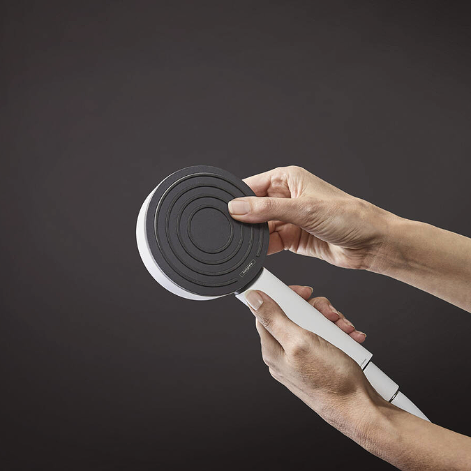 Hansgrohe Pulsify S EcoSmart+ 105 Matt White ručni tuš sa 1 vrstom mlaza 24121700