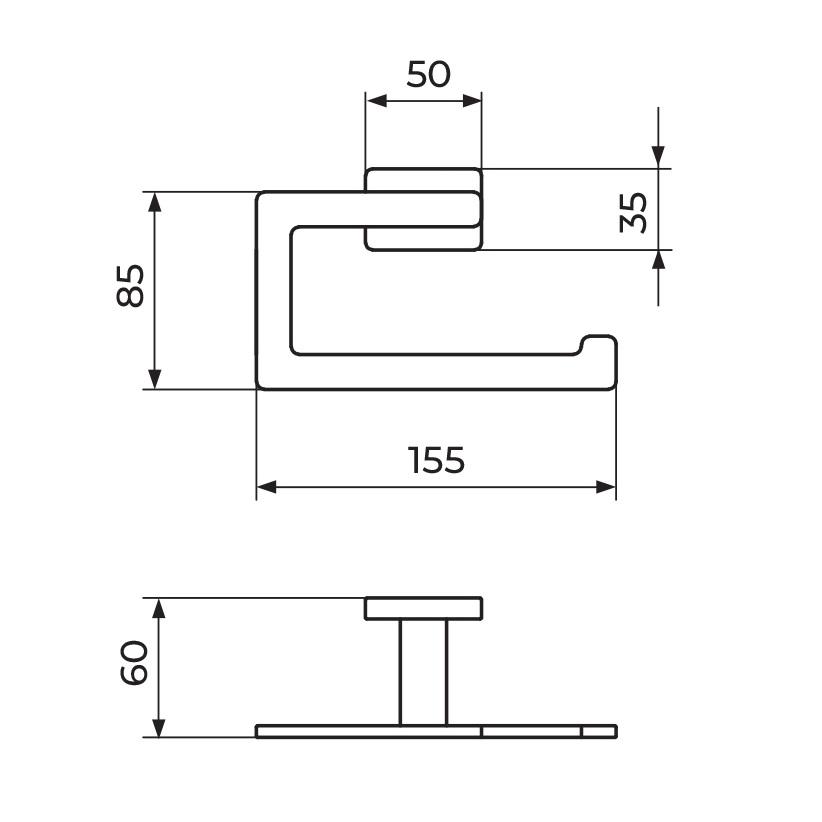 Rosan Quadro Chrome držač toalet papira JQ909