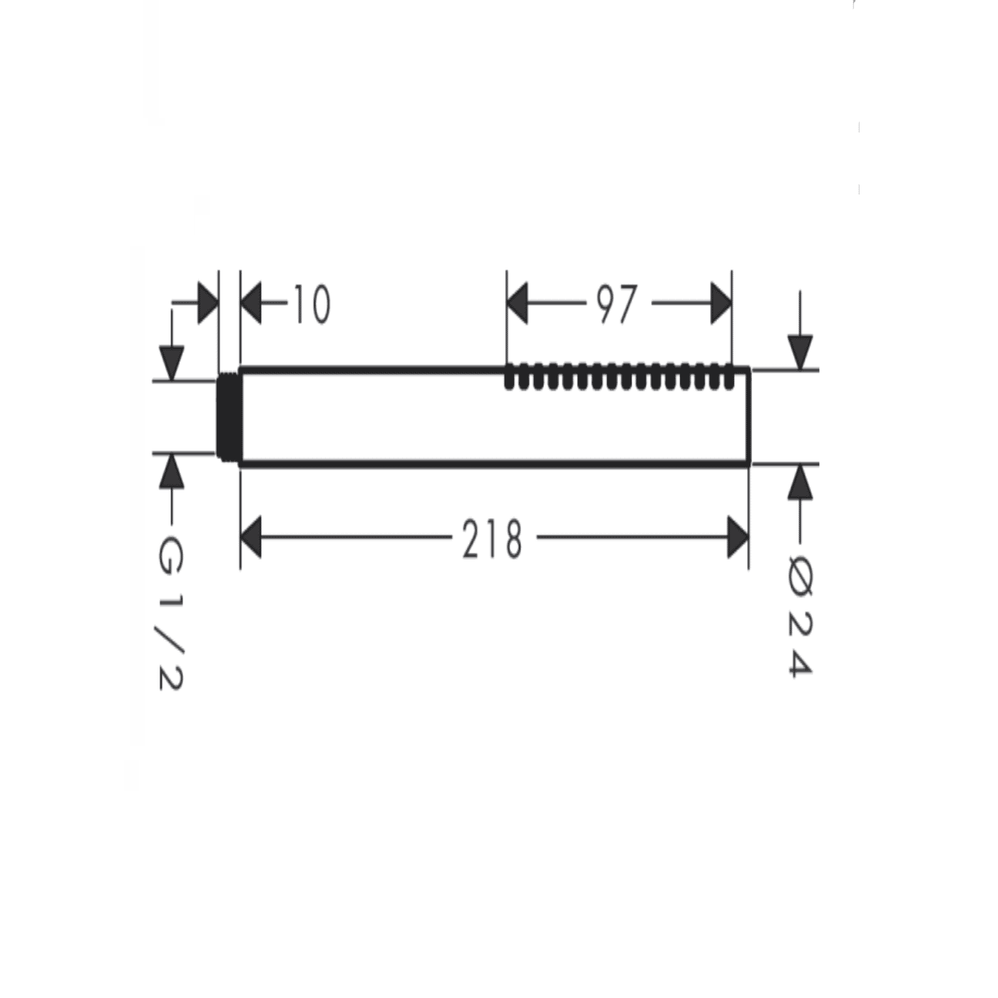 Hansgrohe Pulsify S EcoSmart 100 Matt Black ručni tuš sa 1 vrstom mlaza 24125670