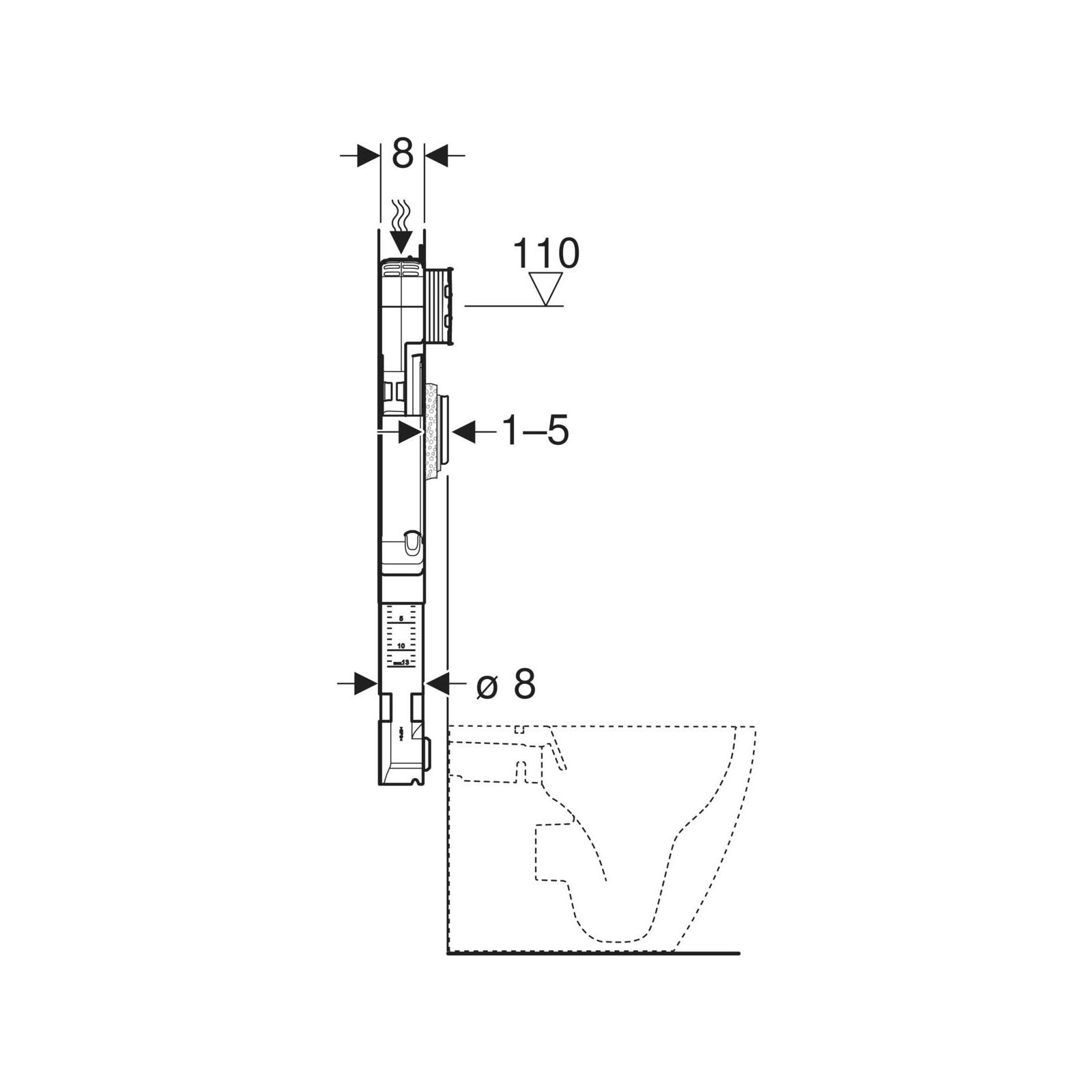 Geberit Sigma ugradni vodokotlić za podnu WC šolju debljine 8cm 109.791.00.1