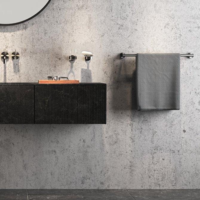 Geesa Nemox Brushed Metal Black držač sapuna 916503-09