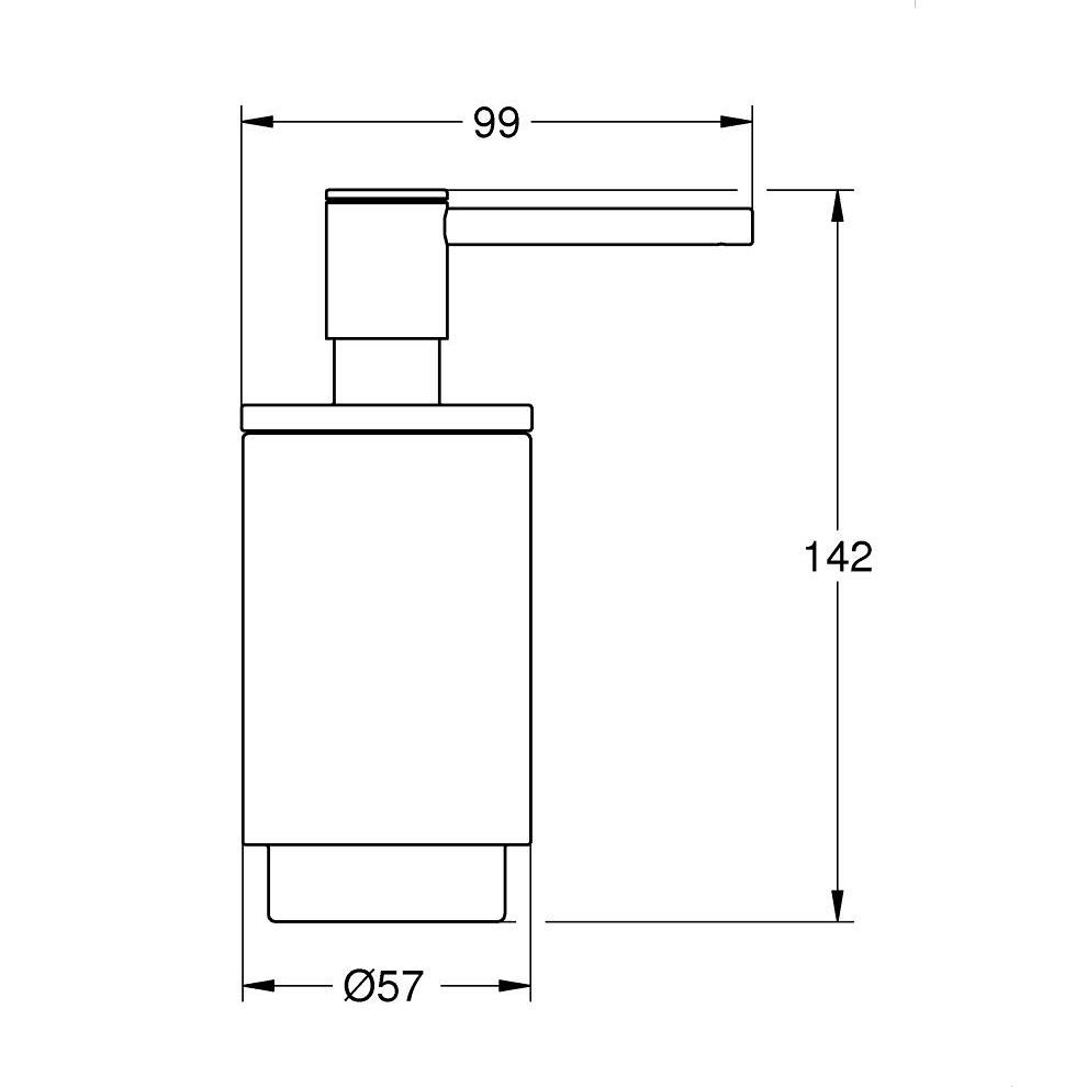 Grohe Selection 120ml Phantom Black dozer za sapun bez držača 41218KF0