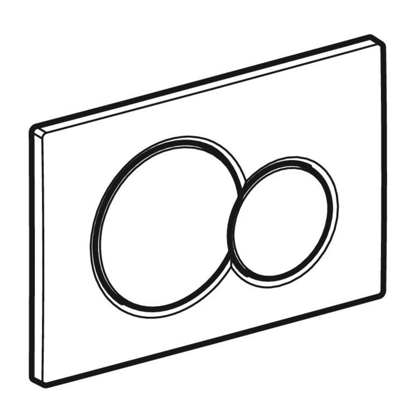 Geberit Sigma01 White Glossy taster za ugradne vodokotliće dvokoličinski sa okruglom tipkom debljine 13mm 115.770.11.5