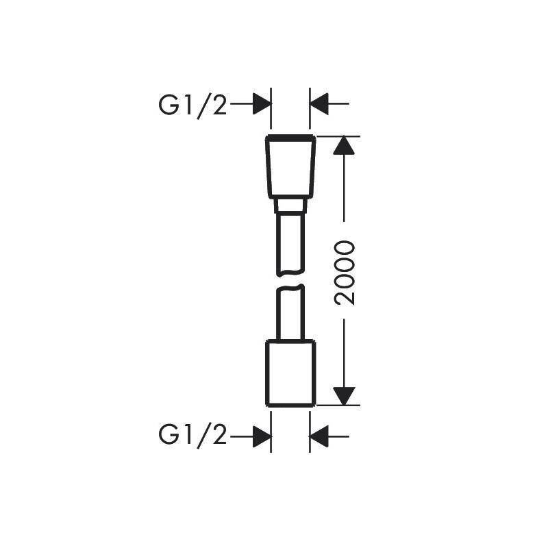 Hansgrohe Designflex 2000 Brushed Bronze crevo za ručni tuš tekstilno 28230140