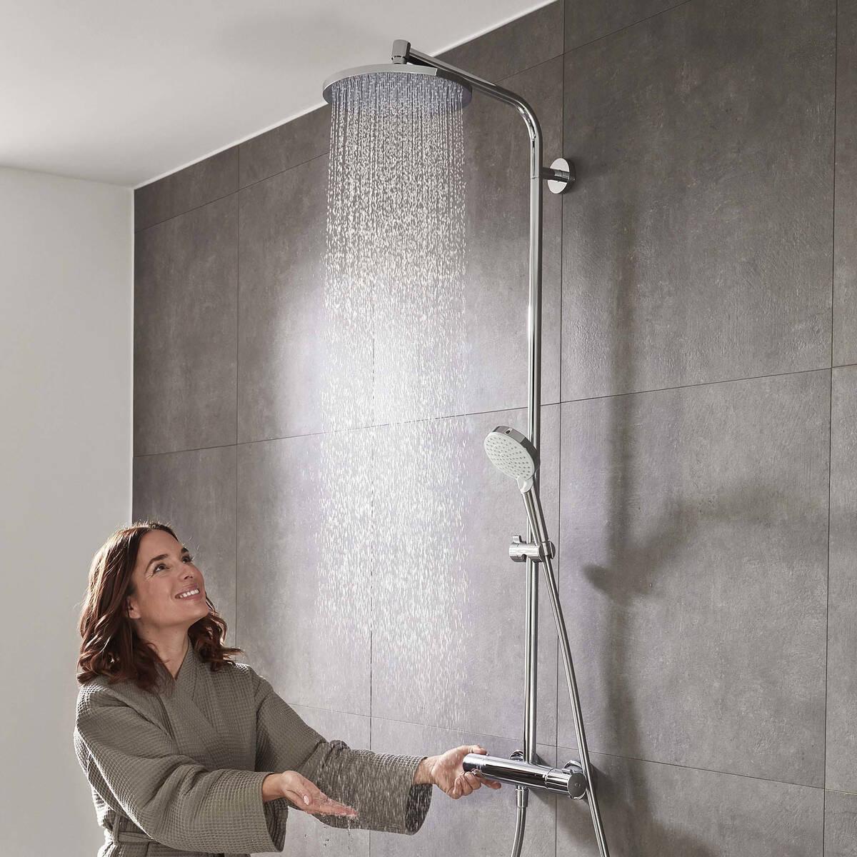 Hansgrohe Crometta S 240 kompletni tuš sistem usponski sa termostatskim mešačem, ručnim tušem i nadglavnim tušem 27267000