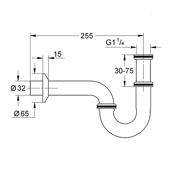 Grohe Chrome P-Sifon 5/4