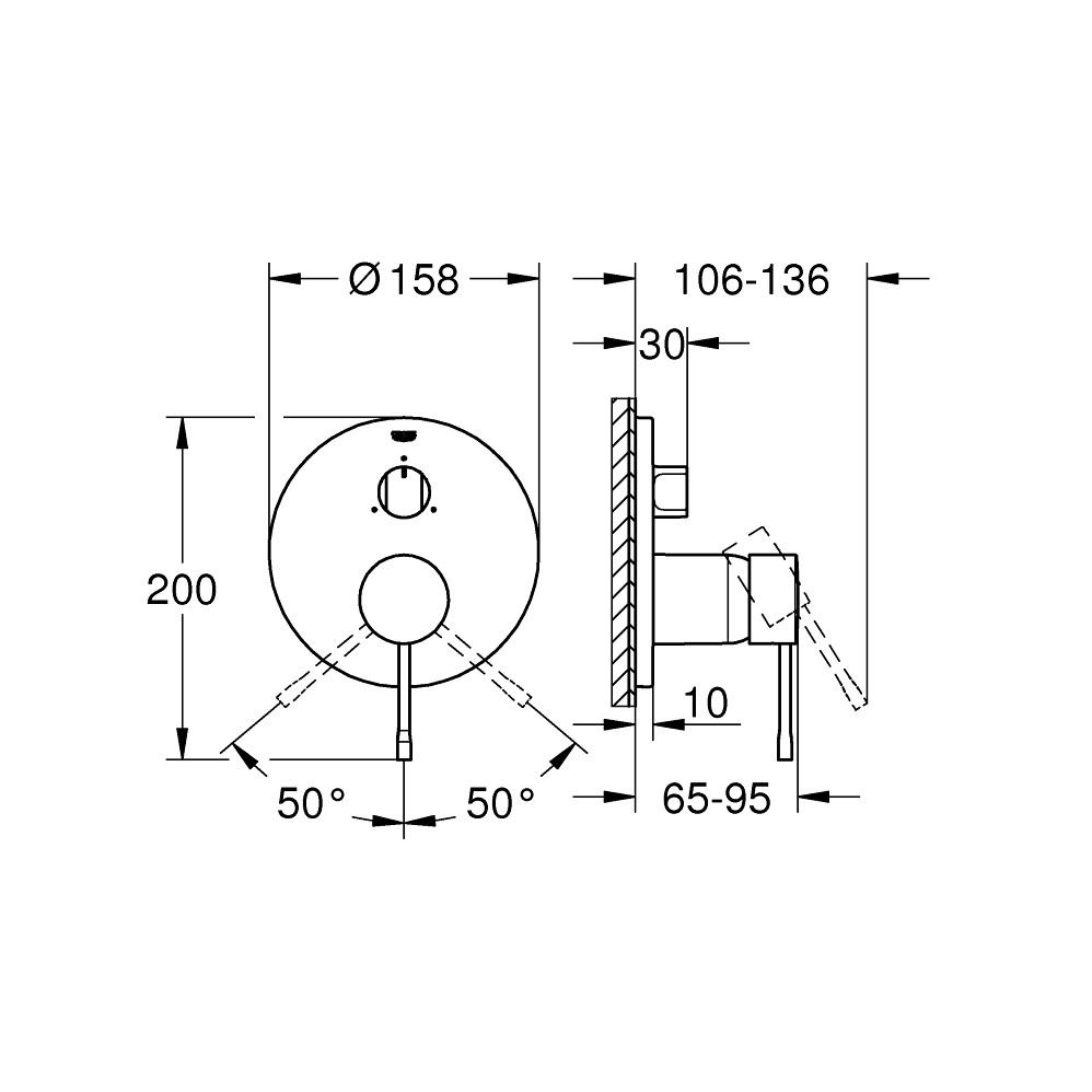 Grohe Essence Brushed Cool Sunrise mešač sa prebacivačem sa 3 funkcije 24092GN1