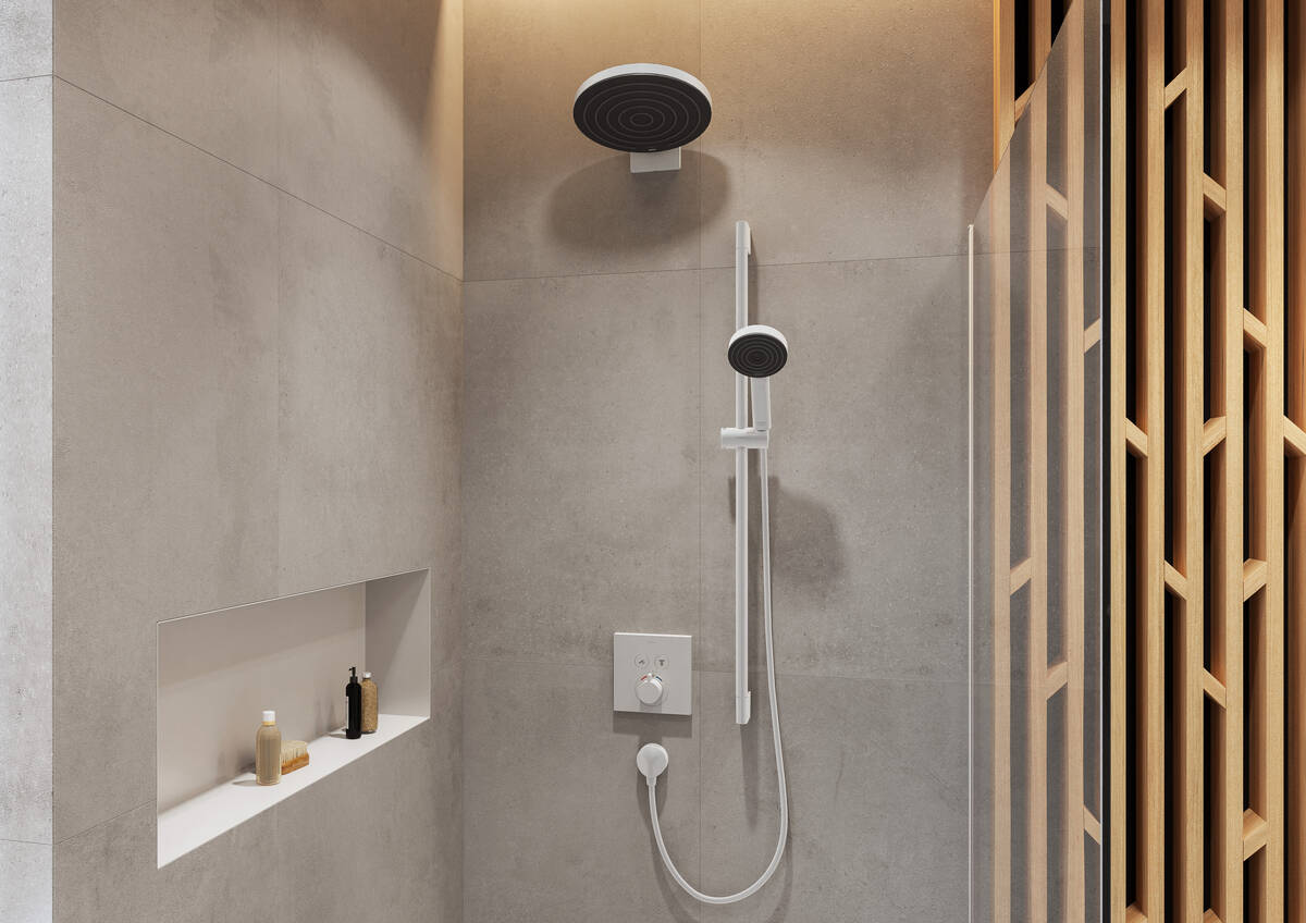 Hansgrohe FixFit Round Matt White zidni priključak za creva sa kupastim ili cilindričnim navojem sa obe strane 27454700
