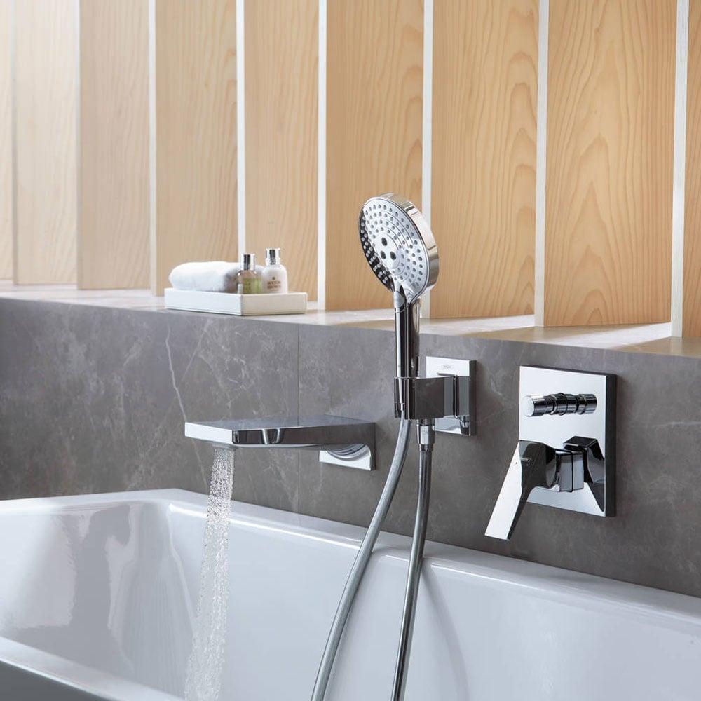 Hansgrohe Raindance Select S 120 White/Chrome tuš set: ručni tuš sa 3 mlaza, Isiflex'B 1600 crevo za tuš i držač 26721400