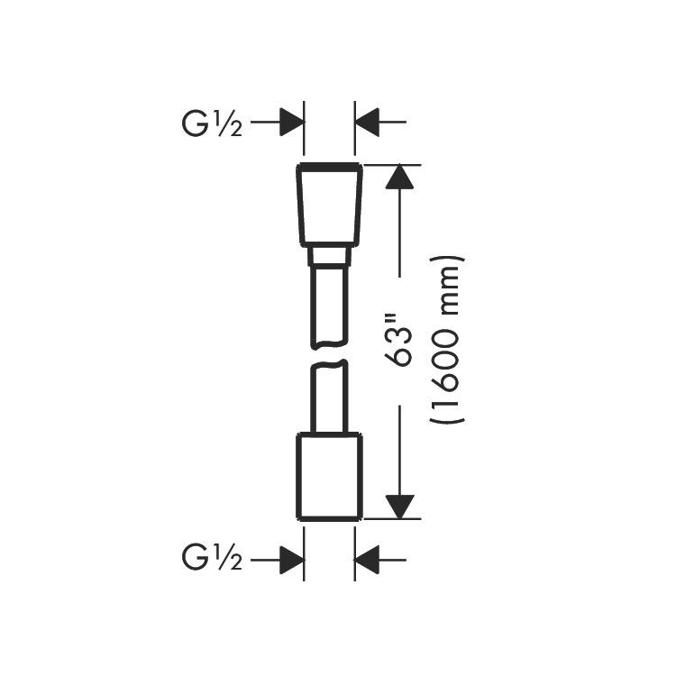 Hansgrohe Designflex Planet Edition 1600 Sand crevo za ručni tuš tekstilno 28250210