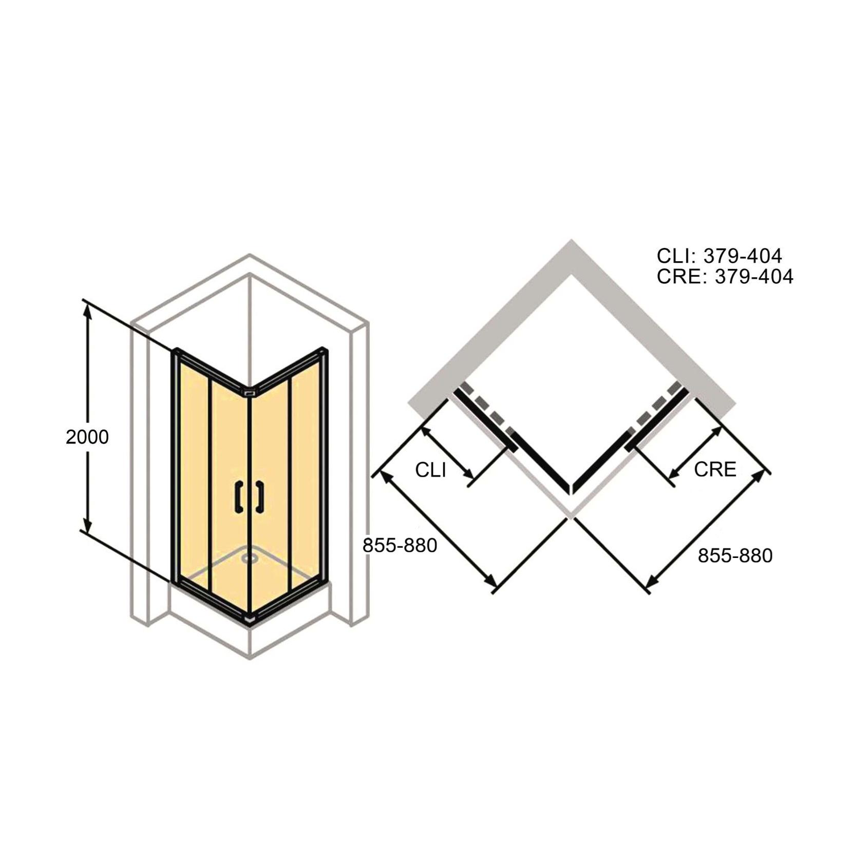 Hüppe Classics2 90x90 Silver tuš kabina četvrtasta visine 2000mm sa kaljenim providnim Anti-Plaque staklom debljine 6/4mm C20107.069.322