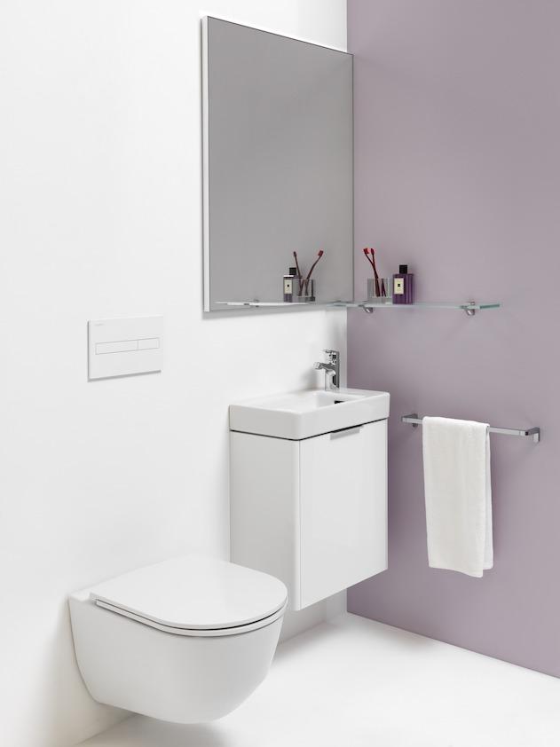 Laufen Pro S White umivaonik (lavabo) 48x28x8,5 konzolni sa rupom za bateriju desno i sa prelivom 8.1595.4.000.104.1