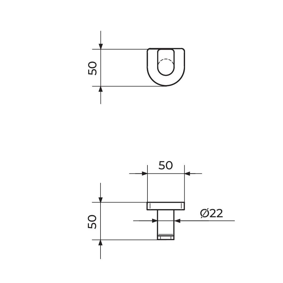 Rosan S2 Chrome kukica (vešalica) za peškir 2905