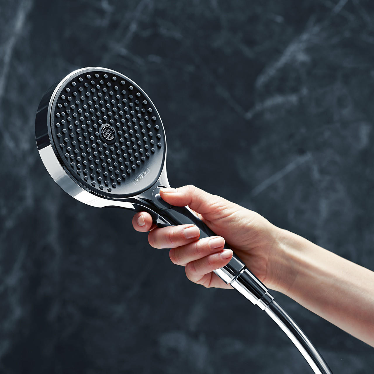 Hansgrohe Rainfinity EcoSmart 130 Brushed Black Chrome ručni tuš sa 3 vrste mlaza 26865340