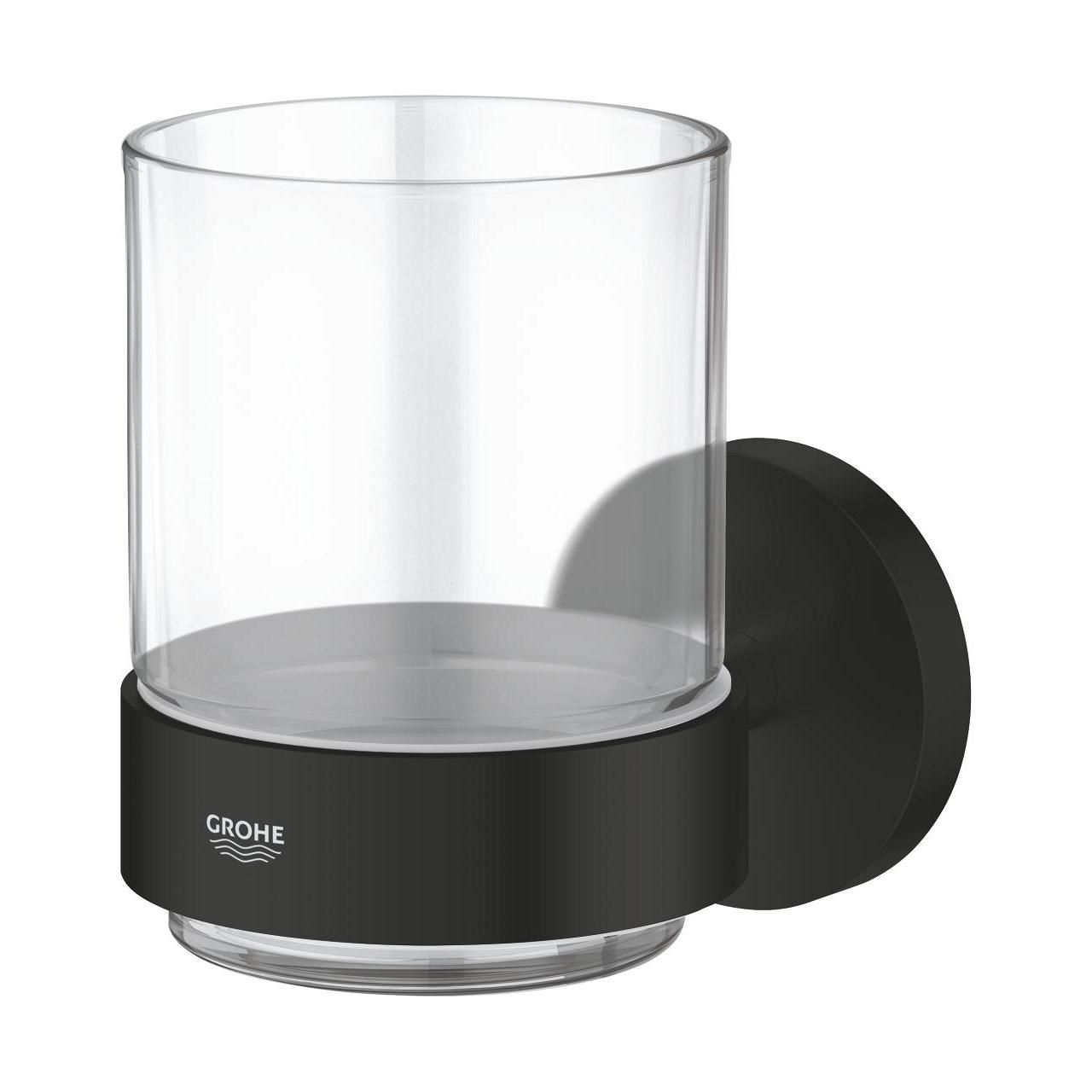 Grohe Essentials Matt Black čaša sa univerzalnim konzolnim držačem 1022562430