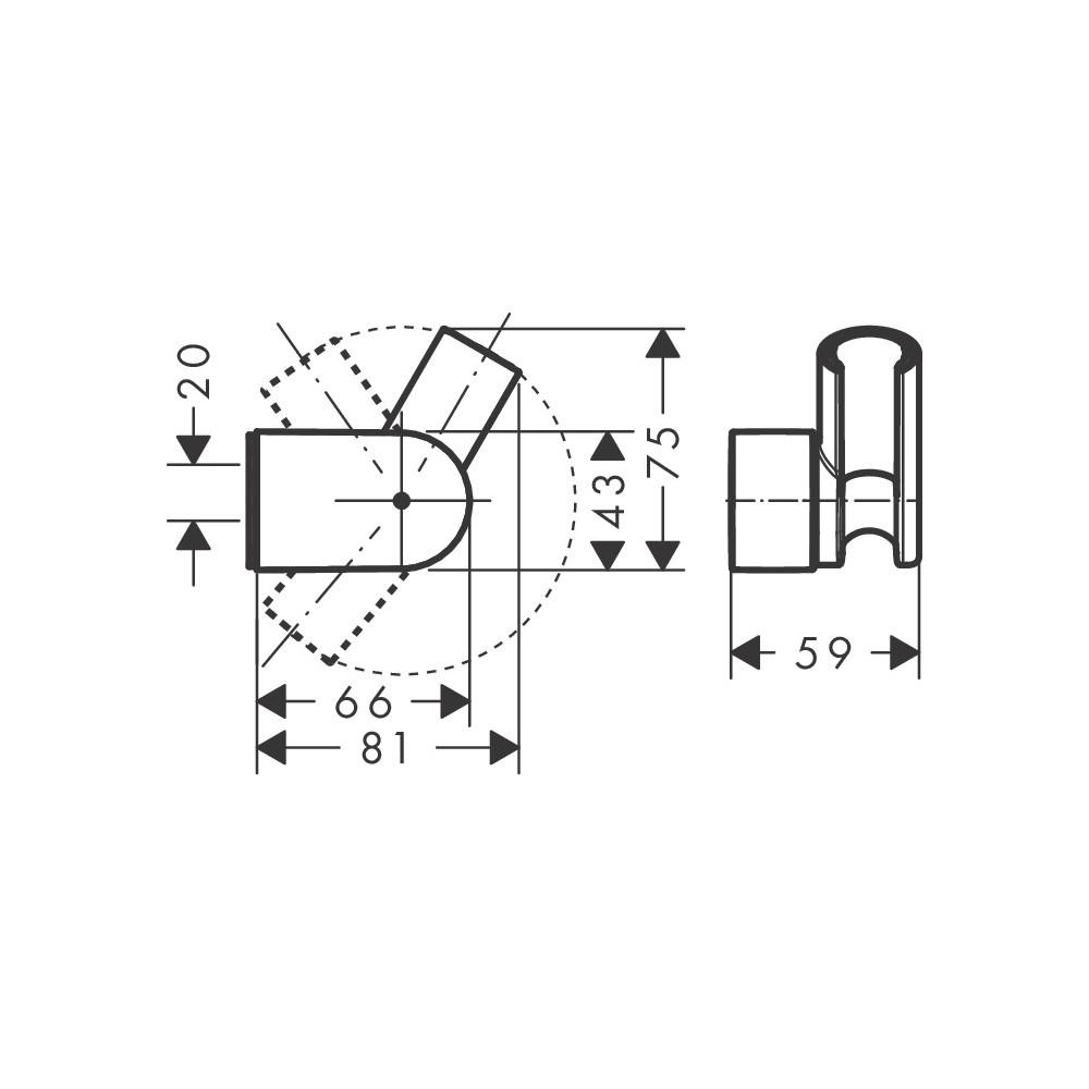 Hansgrohe Porter Vario Chrome držač ručnog tuša metalni 28328000