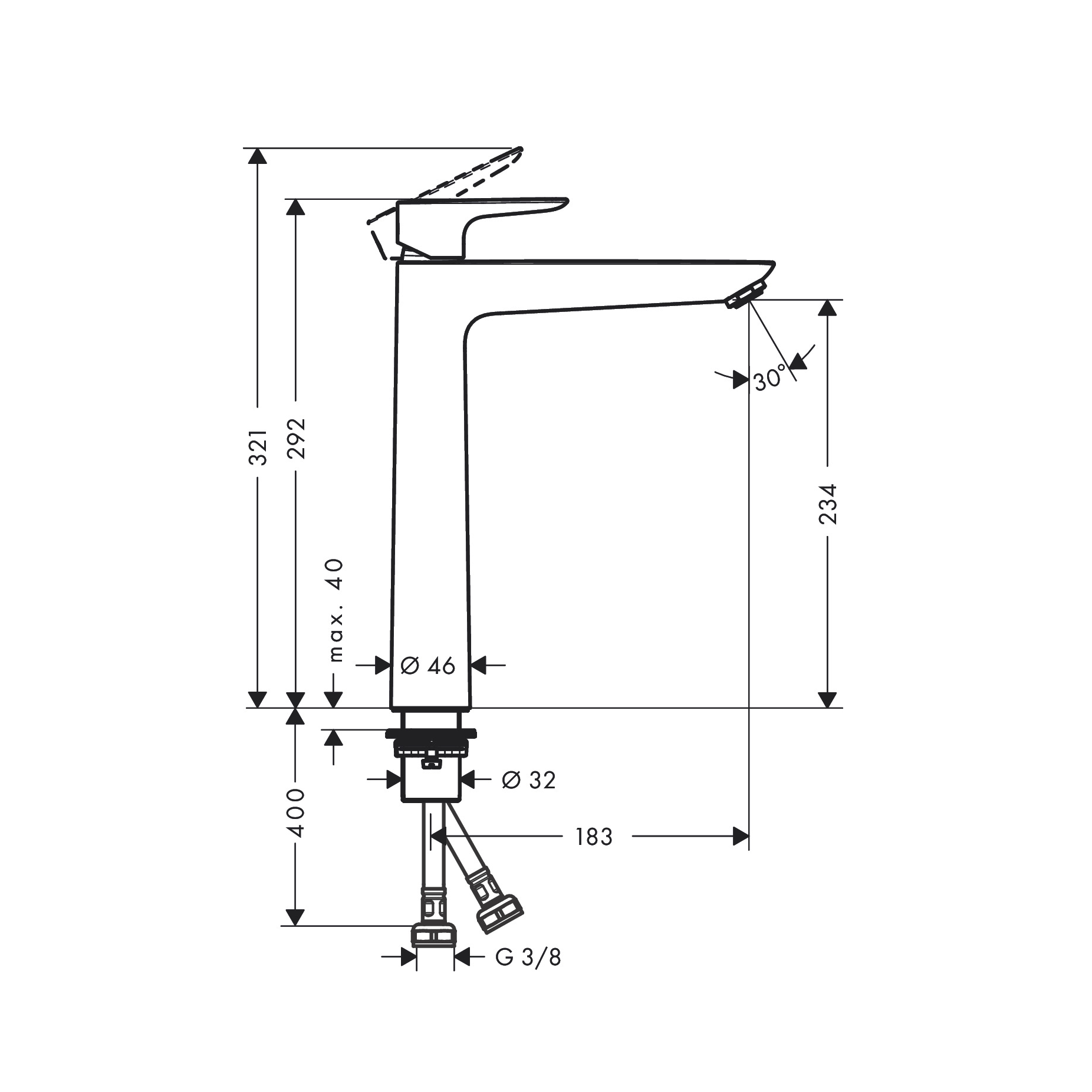 Hansgrohe Talis E 240 Brushed Bronze baterija (slavina) za umivaonik 71717140