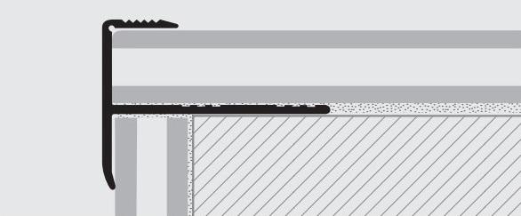 Progress Profiles Prostep Ins 10,5mm Matt Silver PTSAA105 lajsna (profil) stepenišna ugaona aluminijumska za pločice ili drvene obloge dužine 2,7m