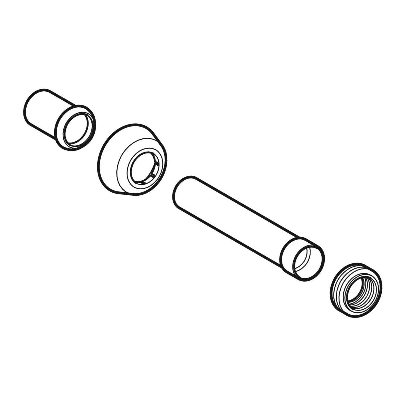 Geberit White set prikljucnih cevi za spajanje ispirnog kolena sa WC šoljom 25x4,4 sa rozetnom 118.026.11.1