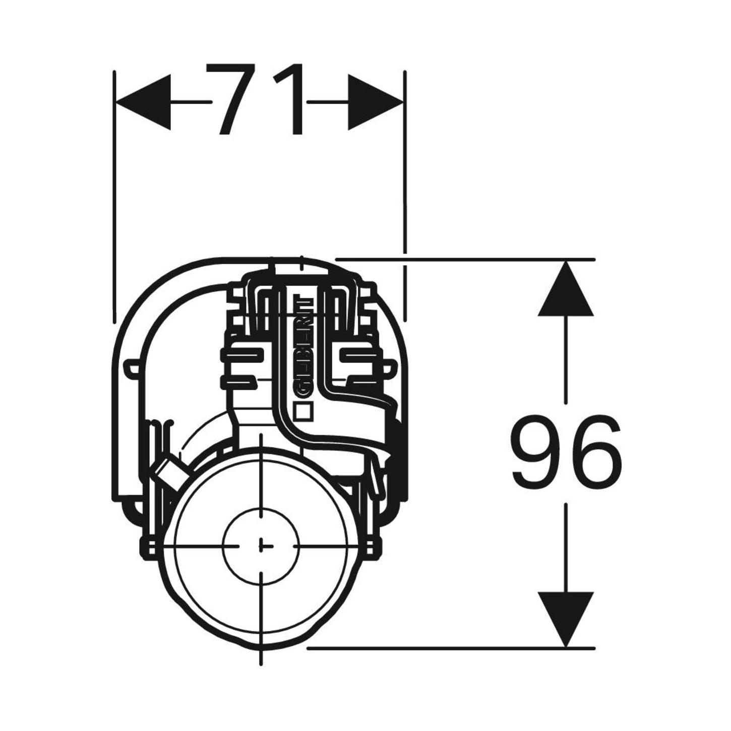 Geberit dovodni ventil tip 360 sa priključkom za vodu odozdo 3/8 281.204.00.1