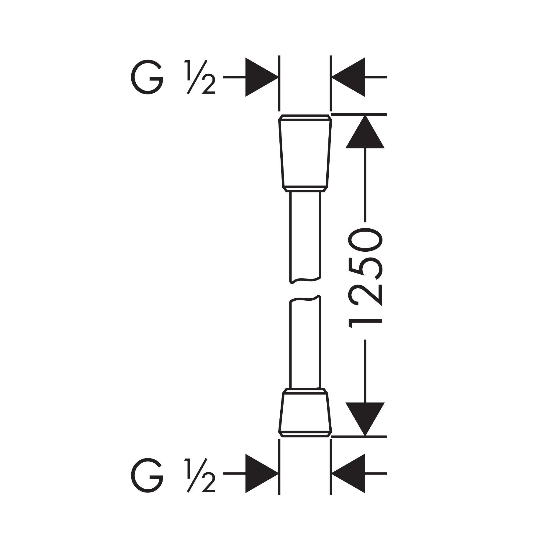 Hansgrohe Isiflex 1250 Brushed Bronze crevo za ručni tuš 28272140