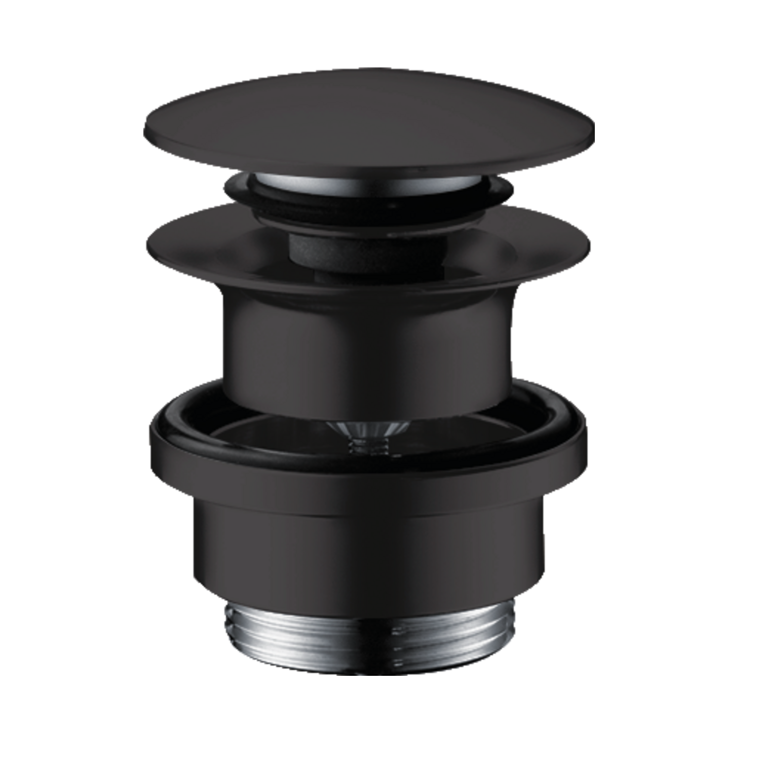 Hansgrohe Metropol 110 Matt Black Air Power EcoSmart baterija (slavina) za umivaonik sa odlivnim ventilom sifona push-open metalnim 32507670