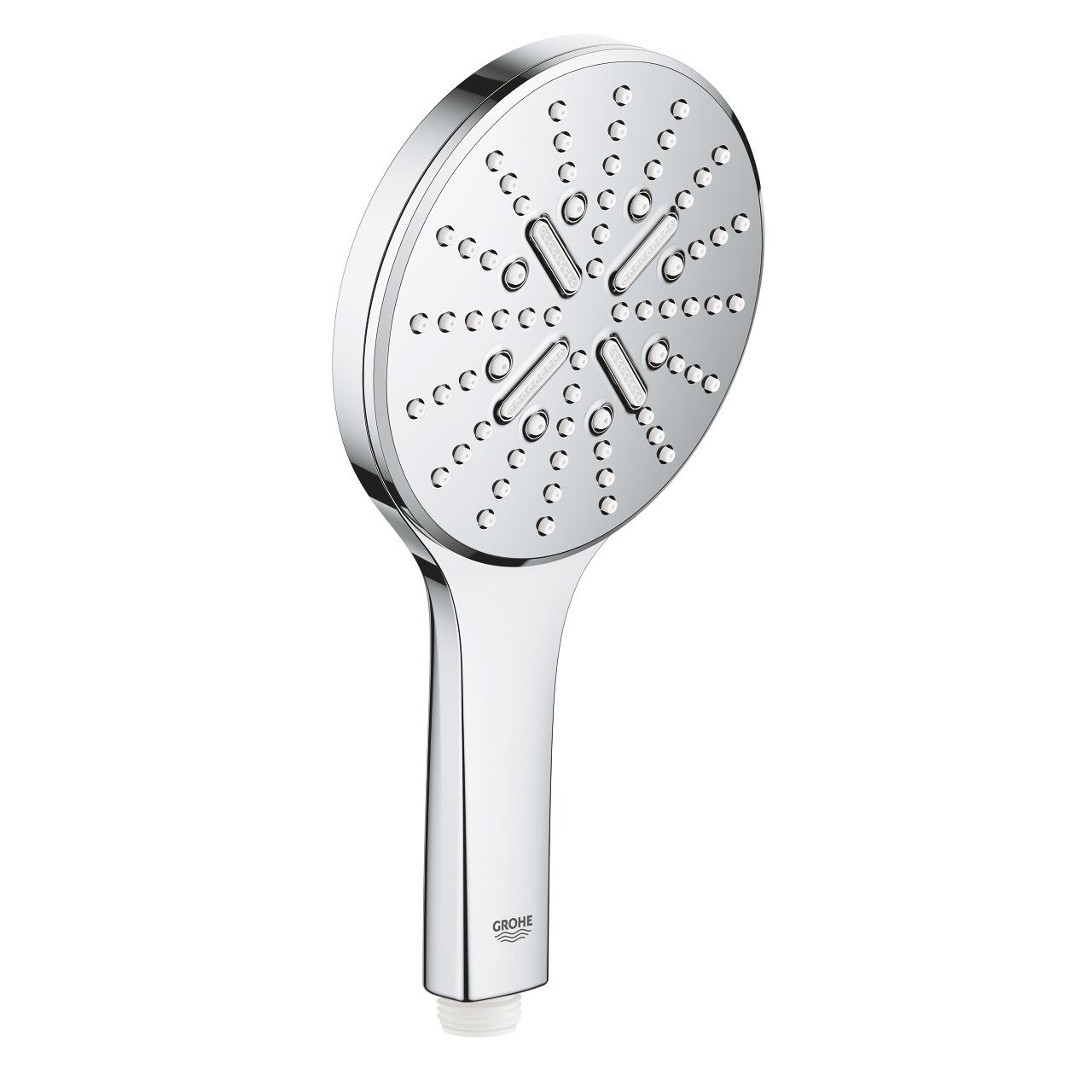 Grohe Rainshower Smartactive 130 Chrome ručni tuš sa 3 mlaza, usponska šipka za tuš, Silverflex 1750 crevo za tuš i Easyreach polica 26575000
