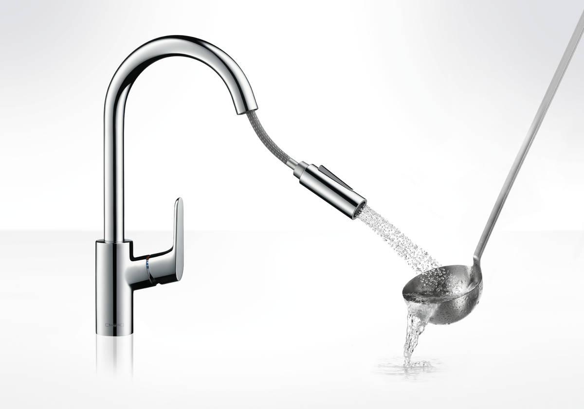 Hansgrohe Focus M41 240 Chrome baterija (slavina) za sudoperu sa izvlačećim tušem sa 2 mlaza 31815000
