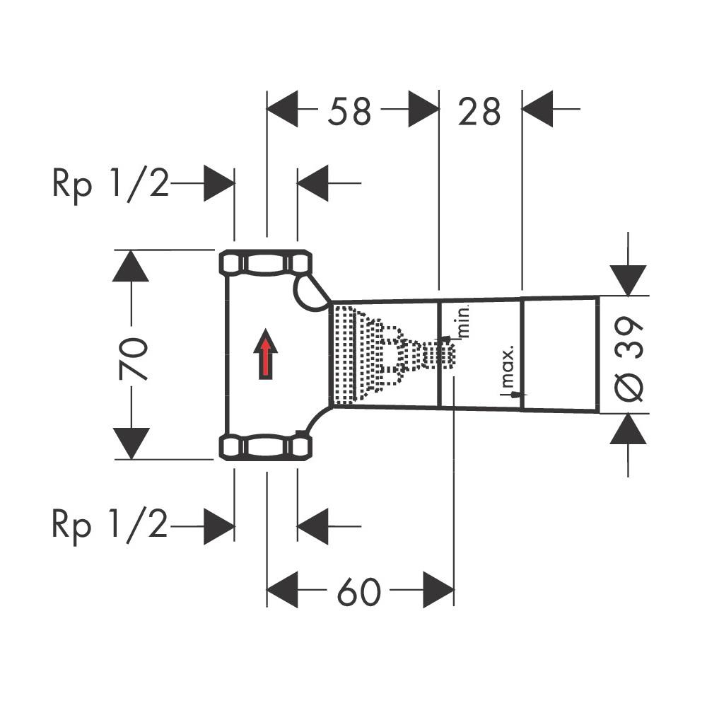 Hansgrohe Shut Off ugradno telo za centralni ventil 15974180