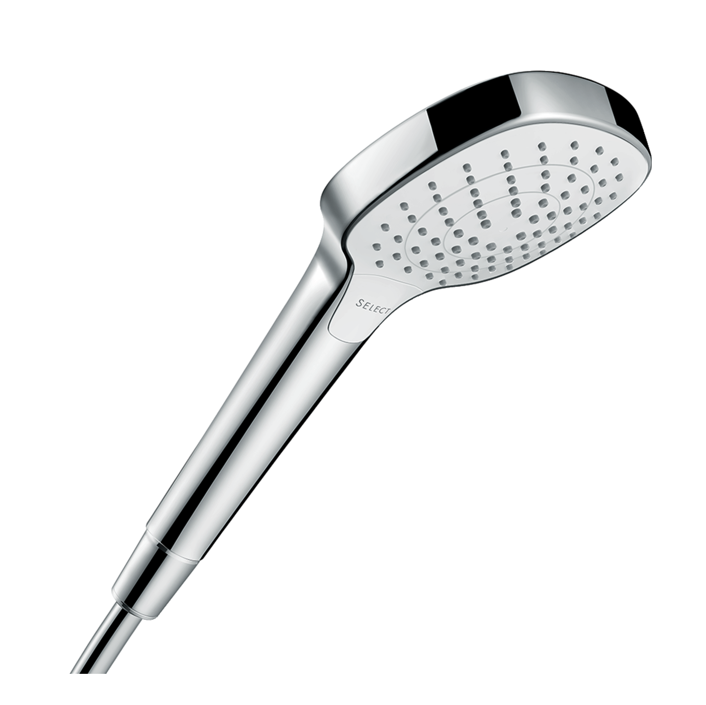 Hansgrohe Croma Select E 110 Chrome tuš set: ručni tuš sa 3 mlaza, držač za ručni tuš, Isiflex 1250 crevo za ručni tuš 26425400