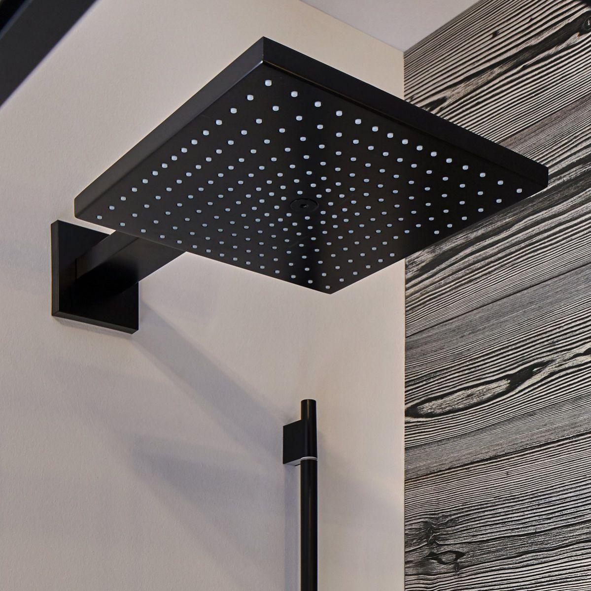 Hansgrohe Raindance E 300 Matt Black nadglavni tuš sa 1 mlazom i zidnim držačem od 390mm 26238670