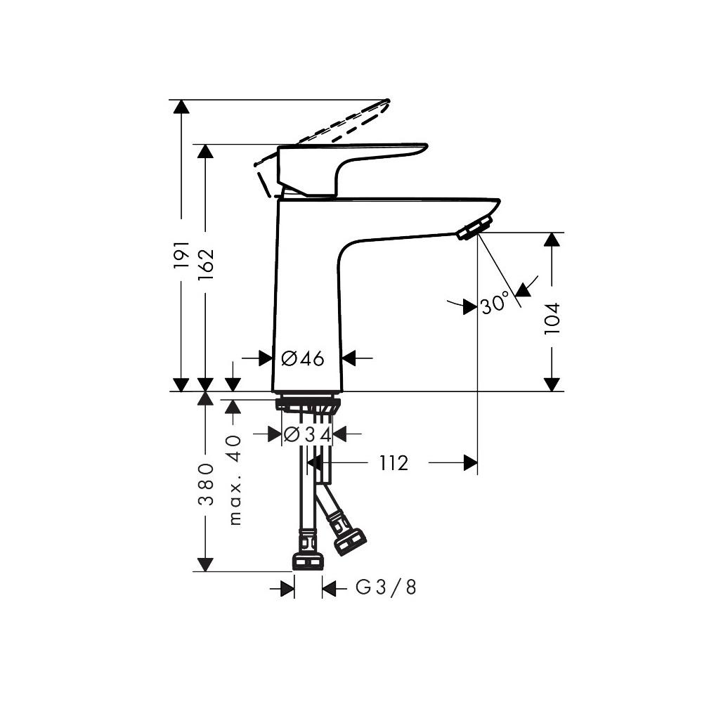 Hansgrohe Talis E 110 Polished Gold Optic baterija (slavina) za umivaonik 71712990