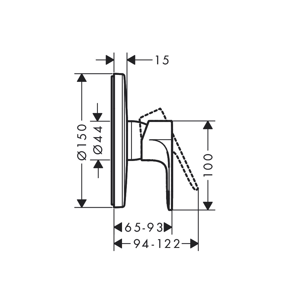 Hansgrohe Rebris S Chrome mešač okrugli 72667000