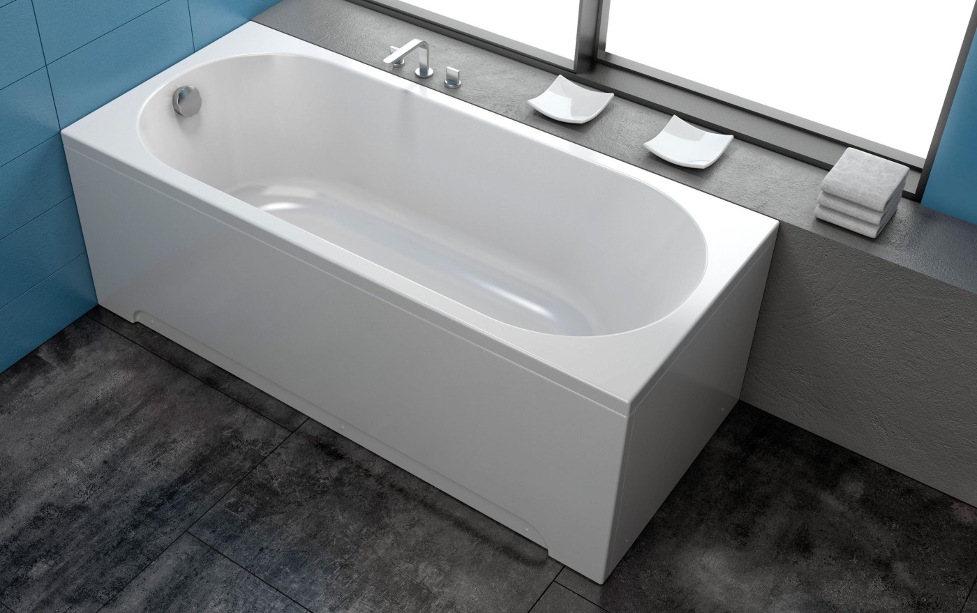 Kolpa San Tamia White 170x70x44 kada za kupanje četvrtasta ugaona ugradna od sanitarnog akrila sa odlivom i prelivom Ø52mm 992230