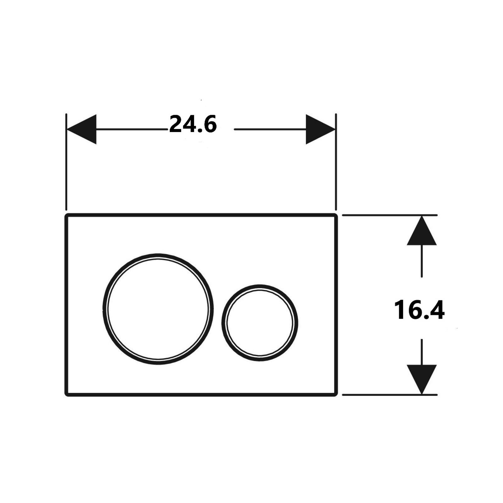 Geberit Sigma20 Matt Chrome / Gloss Chrome taster za ugradne vodokotliće dvokoličinski okrugl 115.882.JQ.1