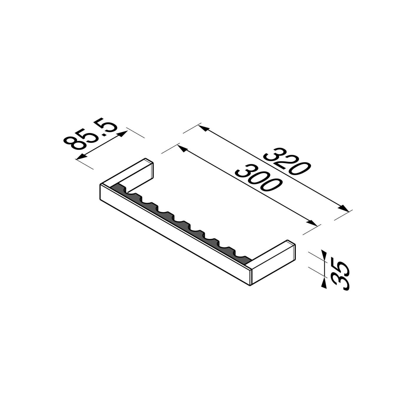 Geesa Modern Art 300 Chrome/MattBlack rukohvat 913506-02