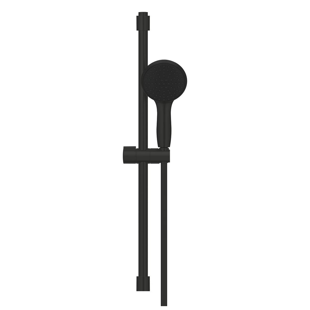 Grohe Tempesta 110 Matt Black Set ručni tuš sa 2 mlaza okrugli, usponska šipka, klizni držač i Silverflex 1750 crevo 261622433