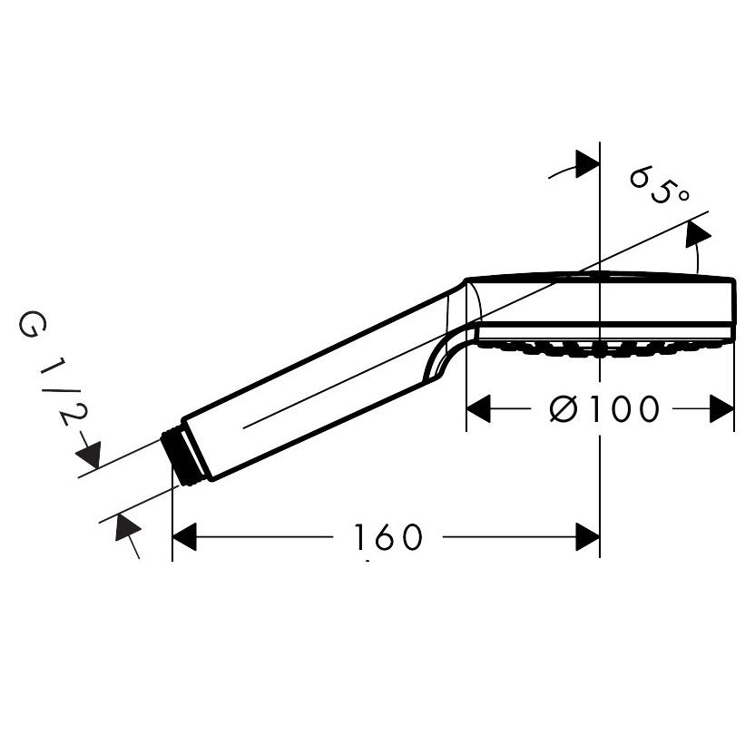 Hansgrohe Crometta 100 White/Chrome ručni tuš 26331400